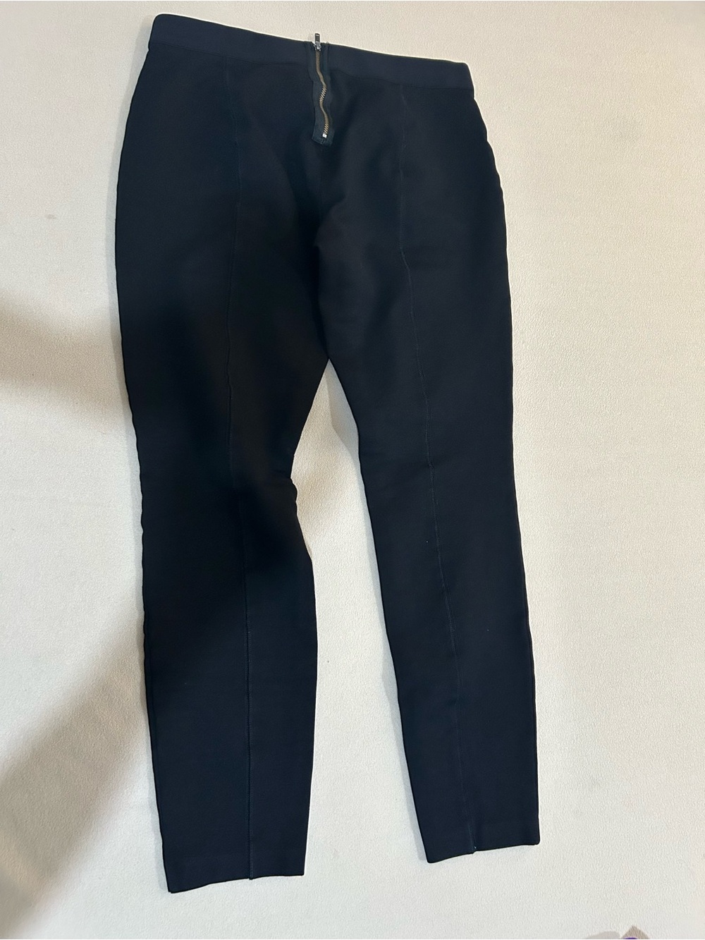 J. Crew Black Ponte Zip-Front Pants